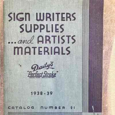 Bert L. Daily Sign Writers Supplies Pricing Sheets