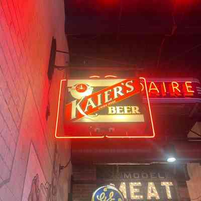 Kaier's Beer Reverse Glass Sign