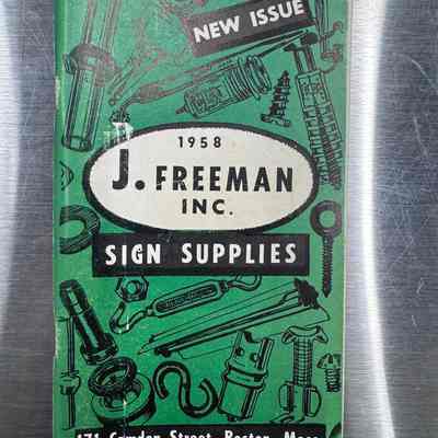 1958 J. Freeman Inc., Sign Supplies Catalogue