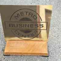 Metro Business Center Routed Brass Sales Sample