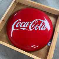          Porcelain Enamel Drink Coca Cola Button Sign picture number 3
   