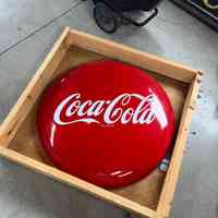          Porcelain Enamel Drink Coca Cola Button Sign picture number 1
   