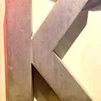 "K" Cast Aluminum Letter Sign