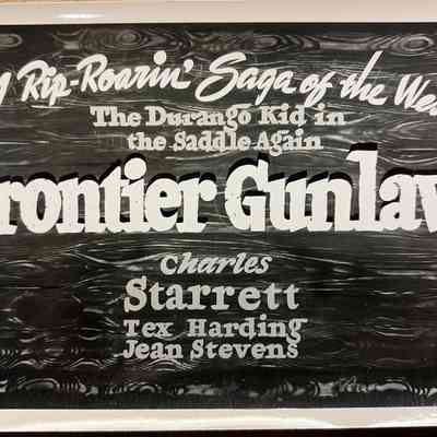 Frontier Gunlaw Show Card Photograph