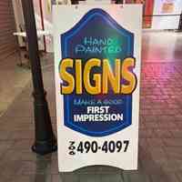          Image of the Sign Shop's A-Frame Sidewalk Advertisement.
   