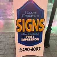          Image of the Sign Shop's A-Frame Sidewalk Advertisement.
   