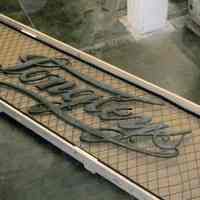          Longley's Wooden Script on Wire Mesh Background Sign picture number 2
   