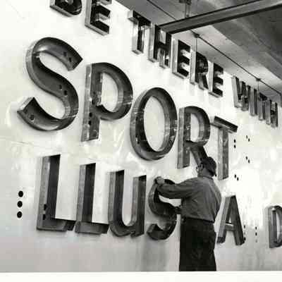 Sports Illustrated Sign During Construction - Photograph Set