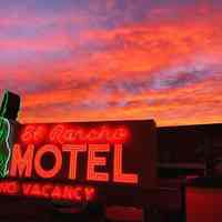 El Rancho Motel Metal & Neon Sign