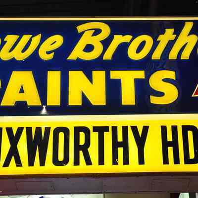 Lowe Brothers Paints Double-Faced Plastic Sign