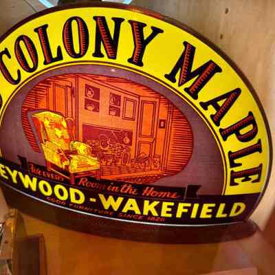 Heywood-Wakefield Gilco Glass Sign