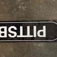 Pittsburg Porcelain Enamel Sign Tag