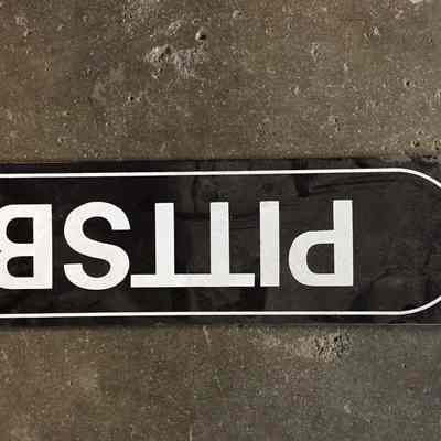 Pittsburg Porcelain Enamel Sign Tag