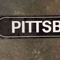 Pittsburg Porcelain Enamel Sign Tag
