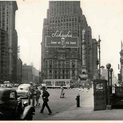 Columbus Circle Schaefer's Beer - Photograph