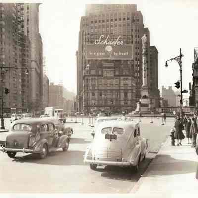 Columbus Circle Schaefer's Beer - Photograph
