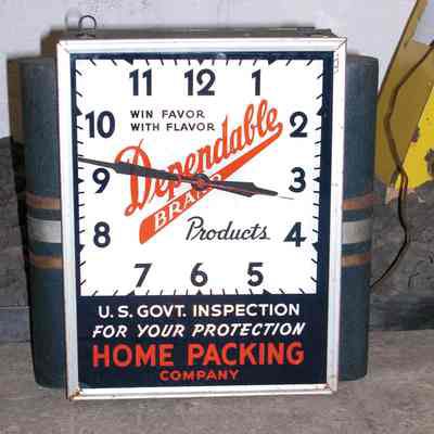 Dependable Brands Glass, Metal & Plastic Clock Sign