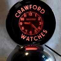 Crawford Watches Neon Countertop Clock Sign