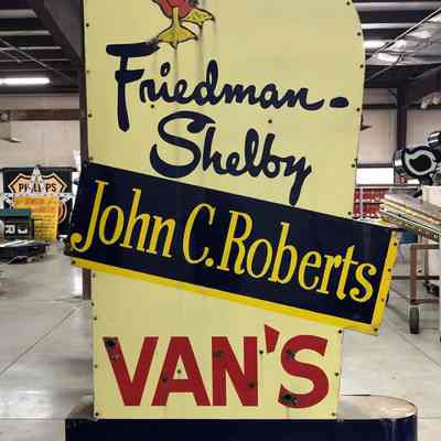 Red Goose Van's Shoes Porcelain Enamel Neon Sign