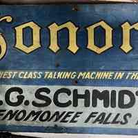 Sonora Talking Machines Painted Wooden Sign