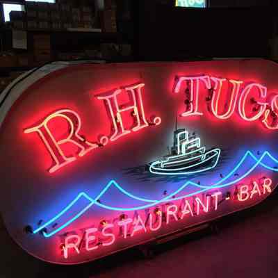 R.H. Tugs Neon & Tin Sign