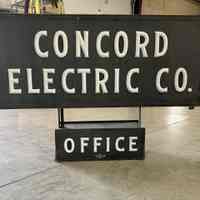 Concord Electric Opal Glass Sign