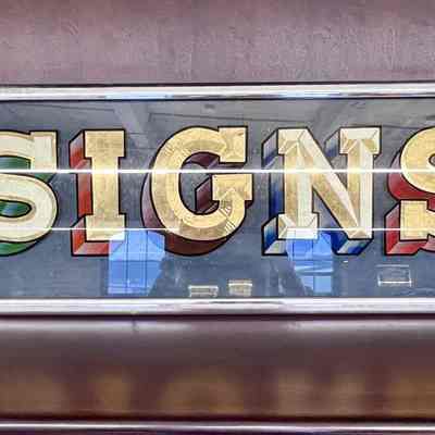 SIGNS Goldleaf Glass Sign