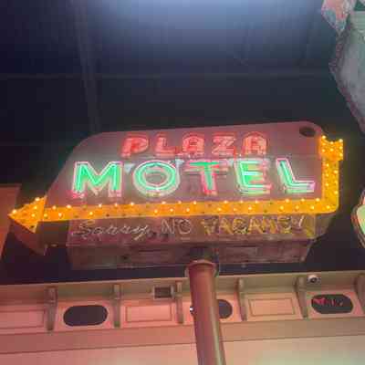 Plaza Motel Porcelain Enamel Neon Sign