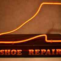 "SHOE REPAIR" Neon Skeleton Sign