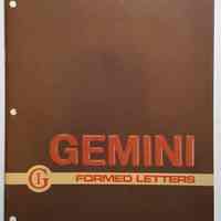 Gemini Formed Letters Catalogue