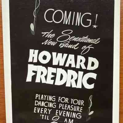 Howard Fredric Show Card Photograph