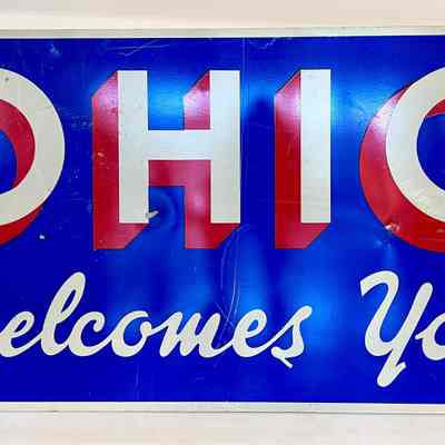 Ohio Welcomes You Metal Sign