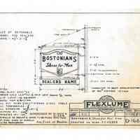          Bostonian Shoes Double-Faced Opal Glass & Tin Sign picture number 2
   