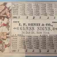 I.F. Denzi & Co. Artistic Glass Signs New York - Trade Card