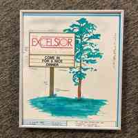 The Excelsior Restaurant & Lounge Sign Sketch