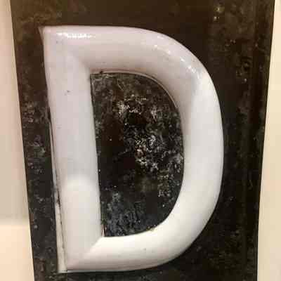 "D" Changeable Opal Glass Letter