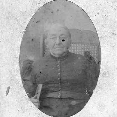 elderly woman on chair