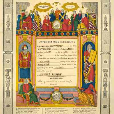 certificate, baptismal