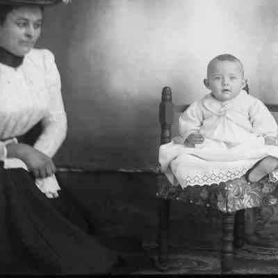 woman with young child