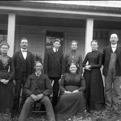 8 adults front of house