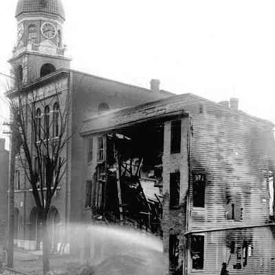 Harbaugh Palace Livery Stable Fire