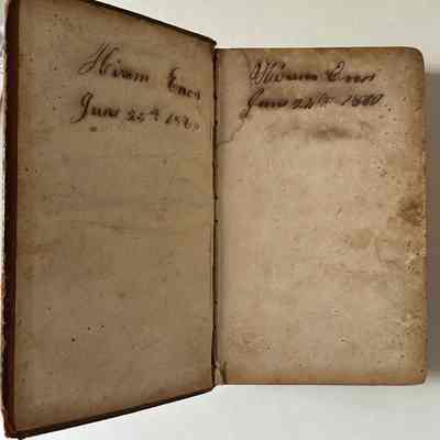 Interior of front cover.