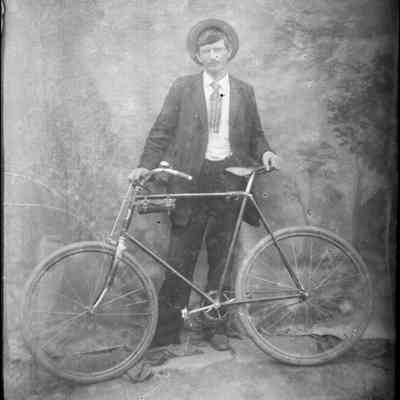 man with bicycle