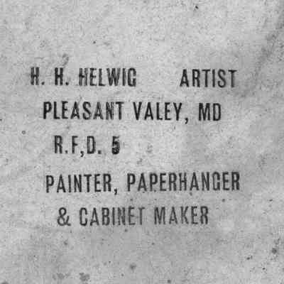 H.H. Helwig back stamp