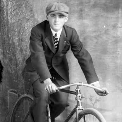 Archibald F. Myers with bicycle