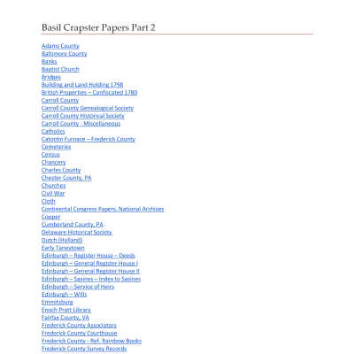 Basil Crapster Papers Part 2