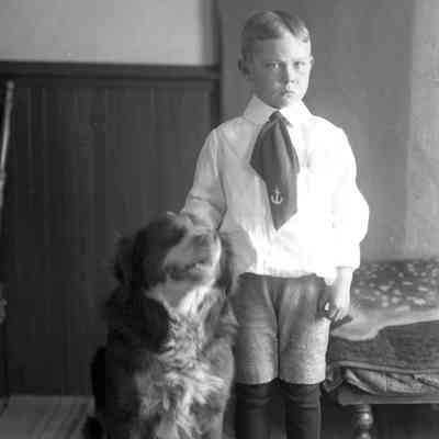 dog, boy