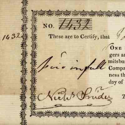 certificate, stock