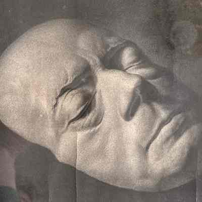 Drawing of Beethoven’s death mask