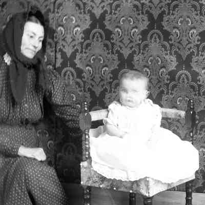 woman with young child